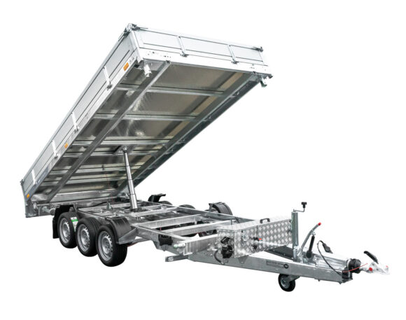 REMORQUE BENNE HYDRAULIQUE 3 ESSIEUX 400X200 UNITRAILER TASKER 400/3C 3500 KG
