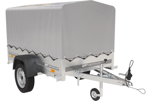 Remorque automobile Garden Trailer 200 KIPP 200 x 106 cm avec bâche haute