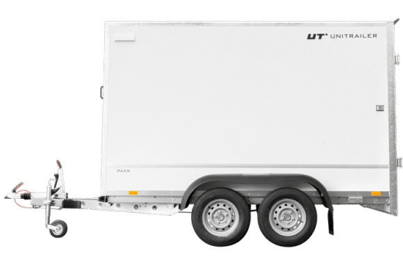 REMORQUE FOURGON DOUBLE ESSIEUX 300X148 UNITRAILER PACK 300/2 2000 KG – Image 2