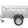 REMORQUE BASCULANTE 200X125 AVEC RIDELLES GRILLAGÉES ET ROUE JOCKEY – GARDEN TRAILER 201 KIPP
