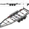 REMORQUE BATEAUX POUR LE TRANSPORT DE BATEAUX UNITRAILER SAIL 3500/3 PTAC 3500 KG