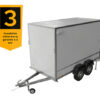 REMORQUE BOX À DEUX ESSIEUX 300 X 148 UNITRAILER PACK 3015/2 PTAC 750 KG