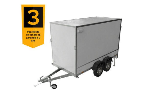REMORQUE BOX À DEUX ESSIEUX 300 X 148 UNITRAILER PACK 3015/2 PTAC 750 KG