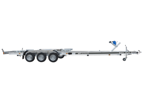 REMORQUE EN ALUMINIUM À TROIS ESSIEUX POUR LE TRANSPORT DE BATEAUX UNITRAILER SAIL 3500/3 ALU PTAC 3500 KG – Image 2