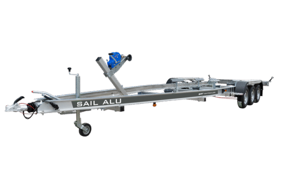 REMORQUE EN ALUMINIUM À TROIS ESSIEUX POUR LE TRANSPORT DE BATEAUX UNITRAILER SAIL 3500/3 ALU PTAC 3500 KG – Image 3