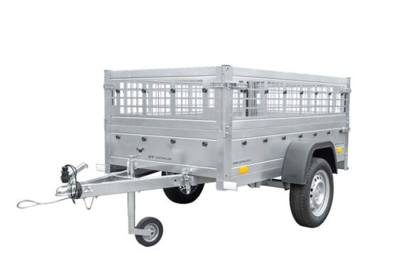 TOP REMORQUE GARDEN TRAILER 200 KIPP AVEC REHAUSSES GRILLAGÉES ET ROUE JOCKEY – Image 2